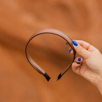 Brown Leather Headband