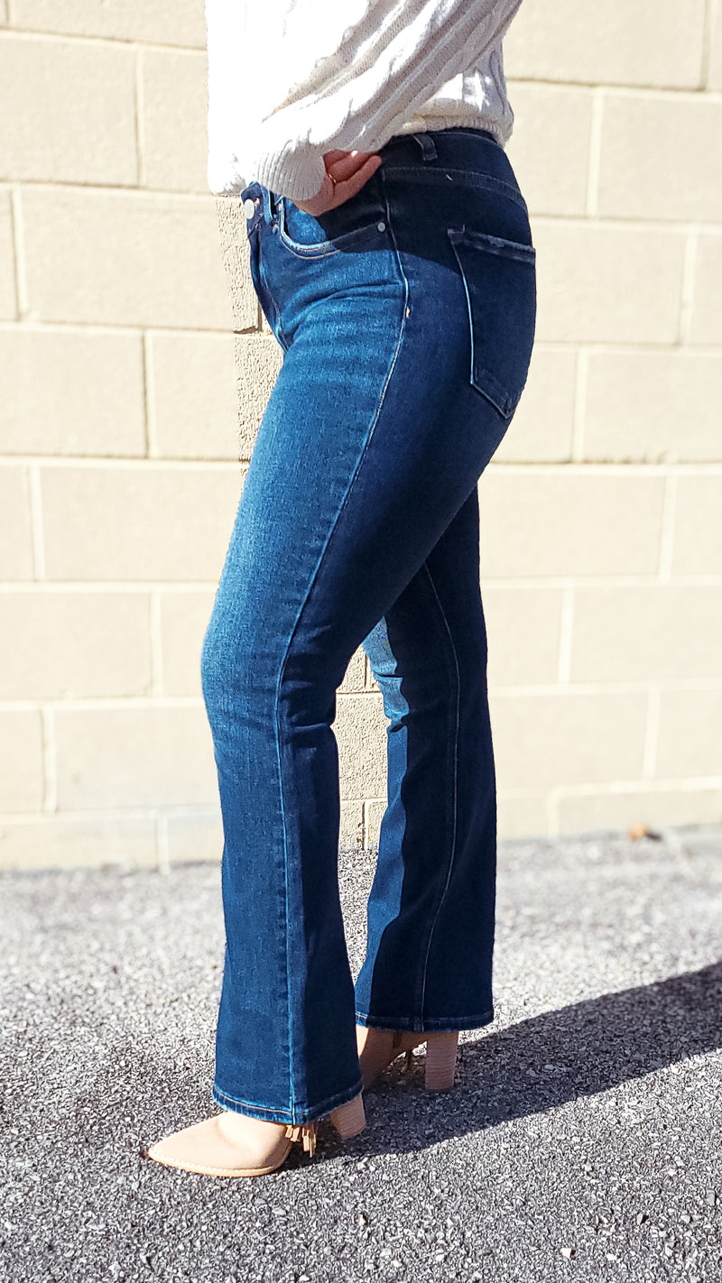 Cam Risen Boot Cut Dark Wash Jeans