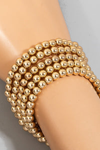 Gold Beaded Bracelet Set