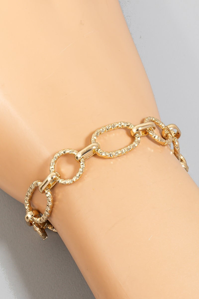 Gold Chain Link Bracelet