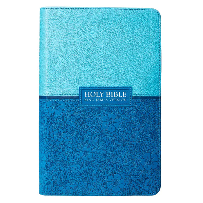 Blue Floral KJV Bible