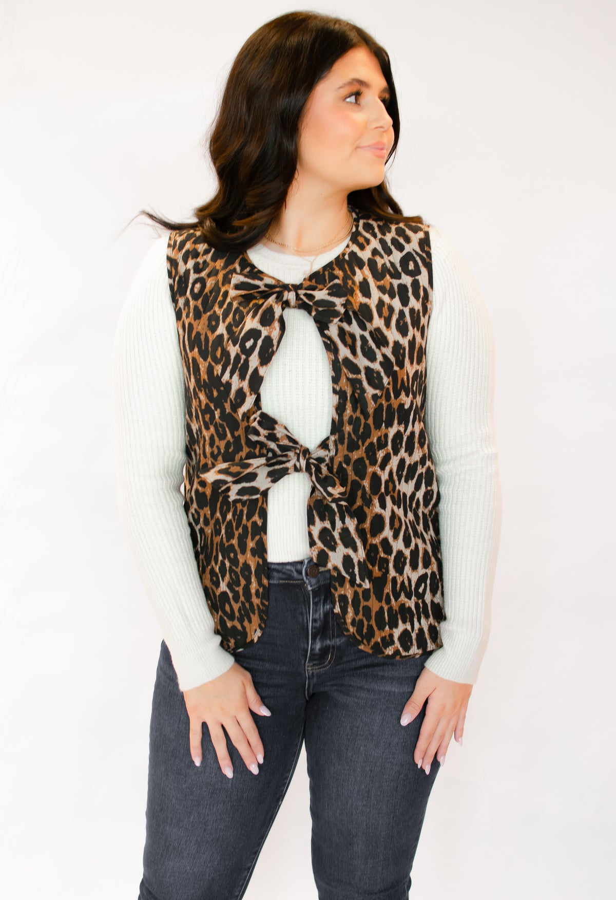 That's a Promise Leopard Bow Vest