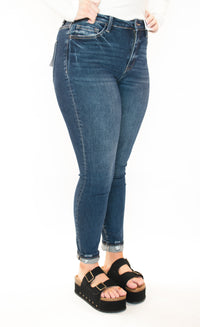 Celia High Waist Dark Wash Skinny Jeans