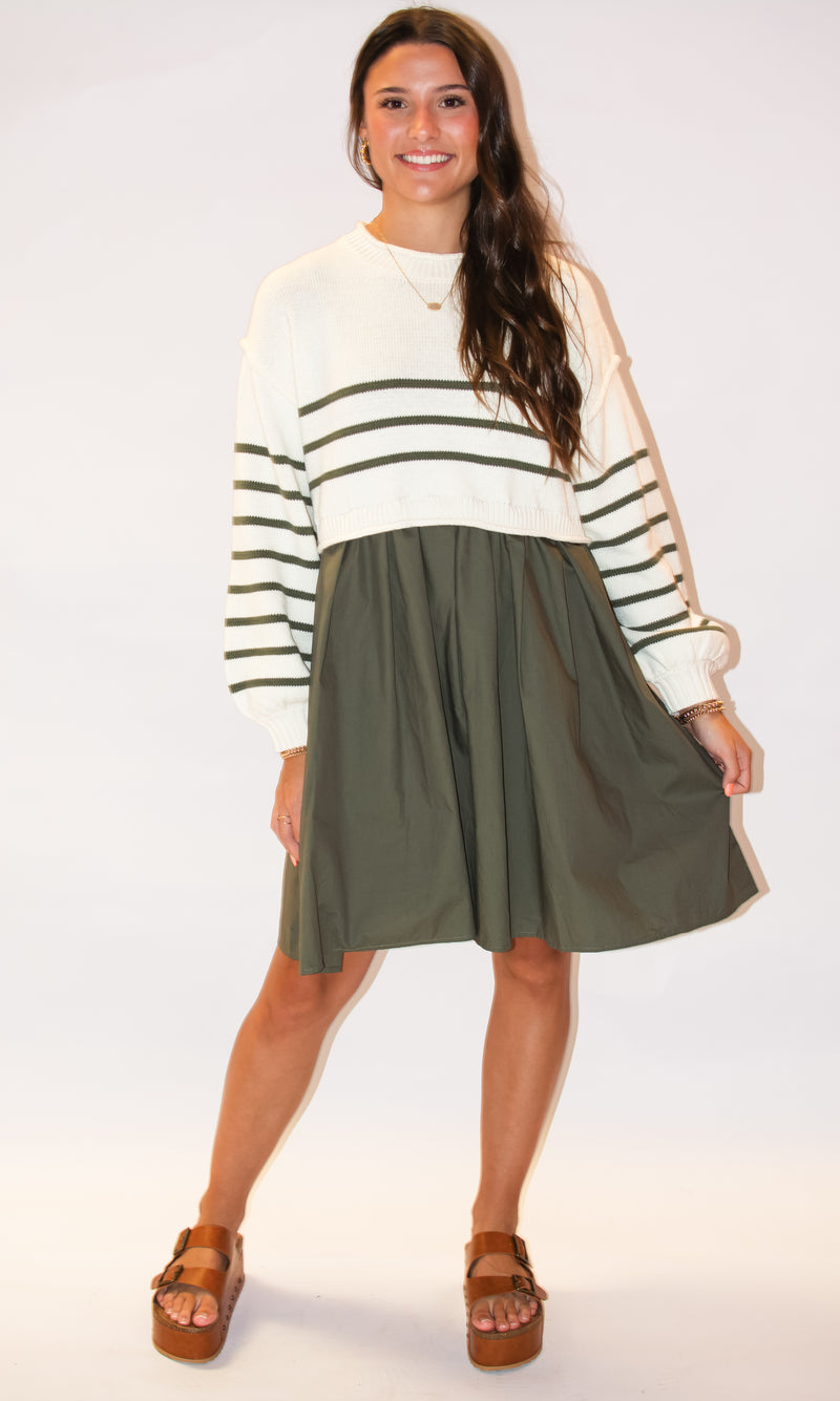 Leave Me Falling Sweater Knit Dress