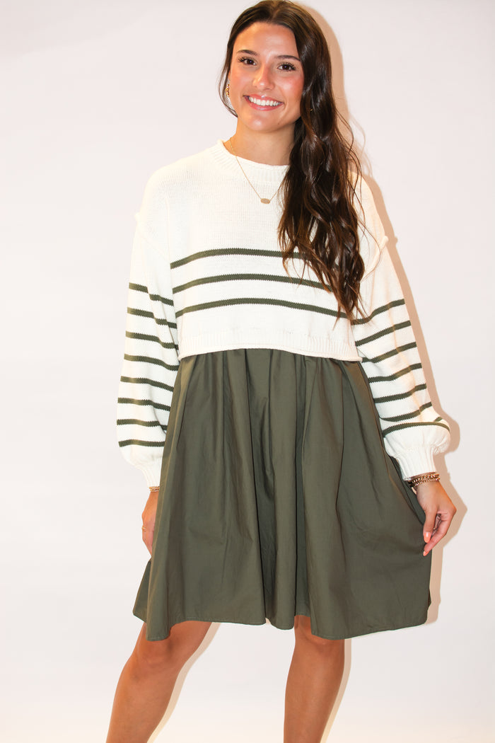 Leave Me Falling Sweater Knit Dress