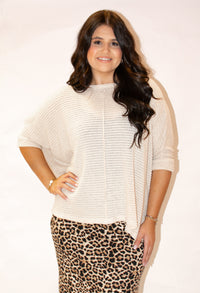 Under the Impression Ivory Knit Top