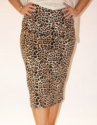 Leopard Crush Midi Skirt