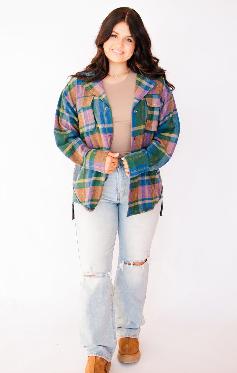 Bonfire Charm Plaid Jacket