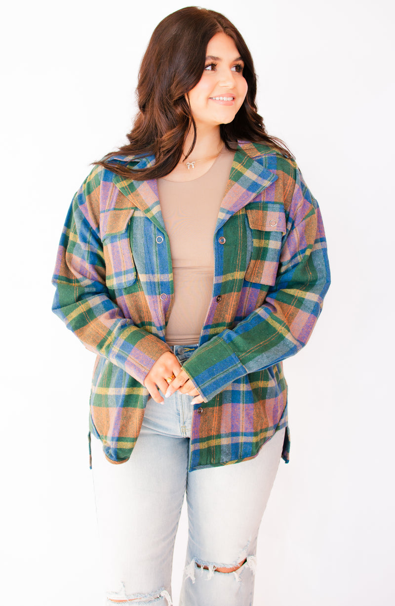 Bonfire Charm Plaid Jacket