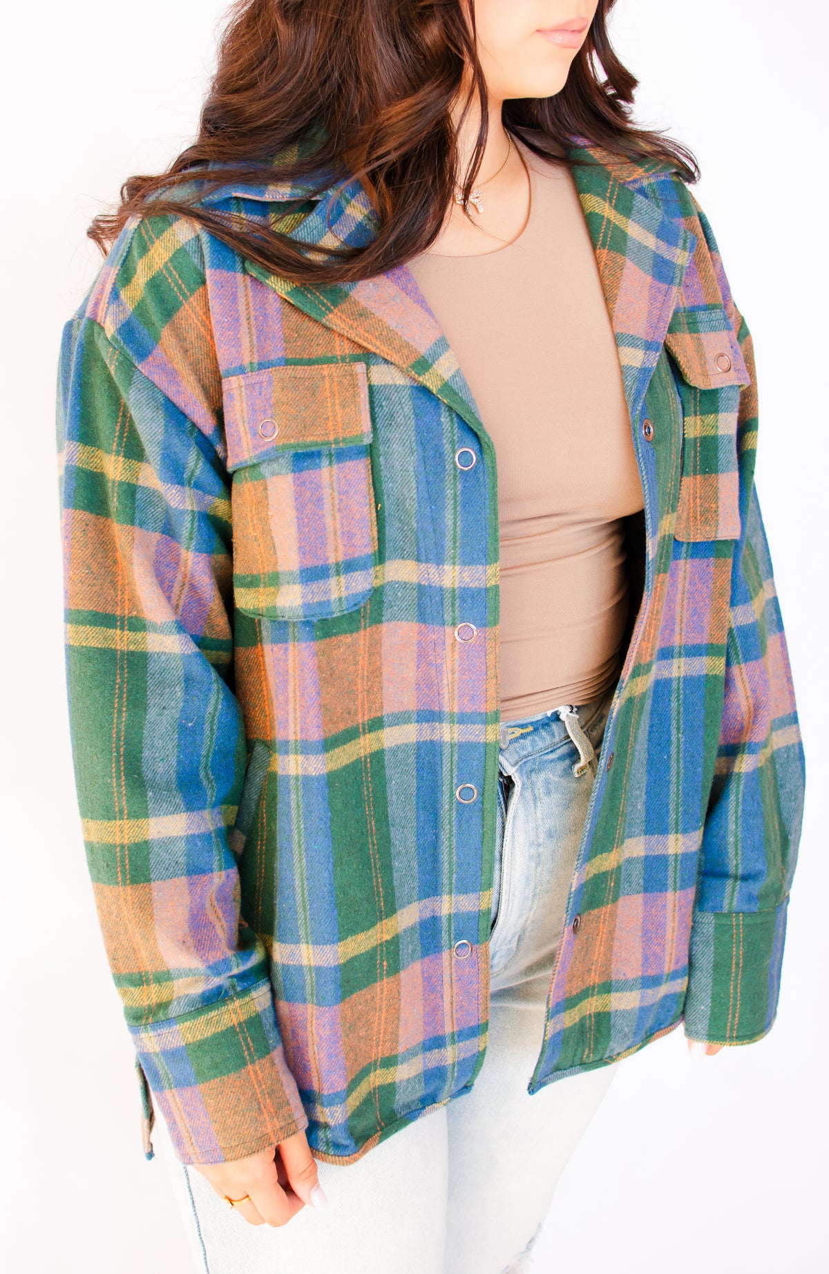 Bonfire Charm Plaid Jacket