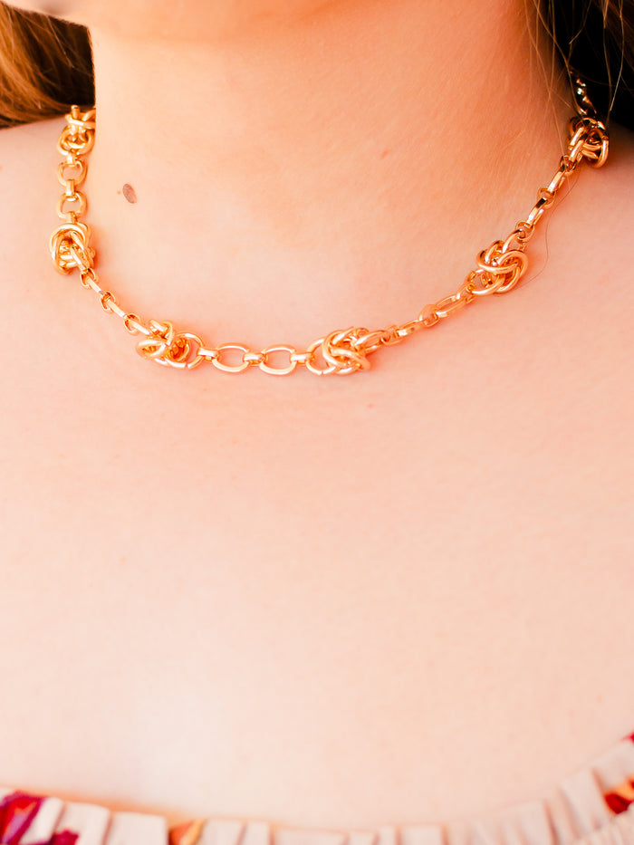 Golden Knot Necklace