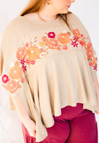 Boho Bloom Embroidered Floral Top