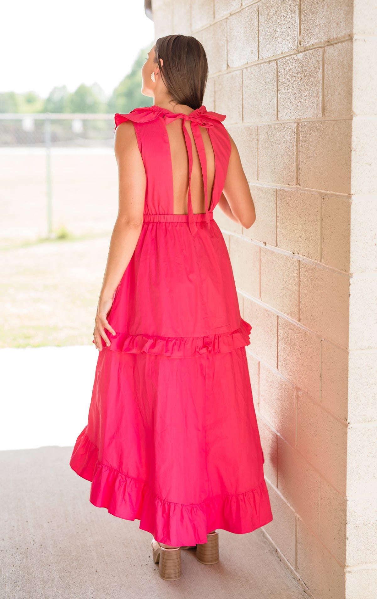 Sweet Love High Low Ruffled Midi Dress