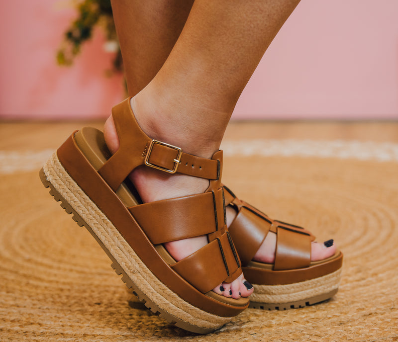 Sienna Brown Platform Sandal