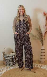 In Your Presence Floral Jumpsuit