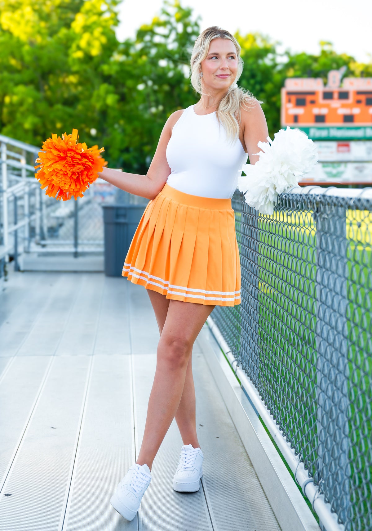 Go Team Cheer Orange Skort