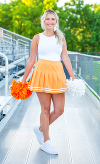 Go Team Cheer Orange Skort