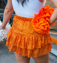 Fan Fave Orange Sequin Skort