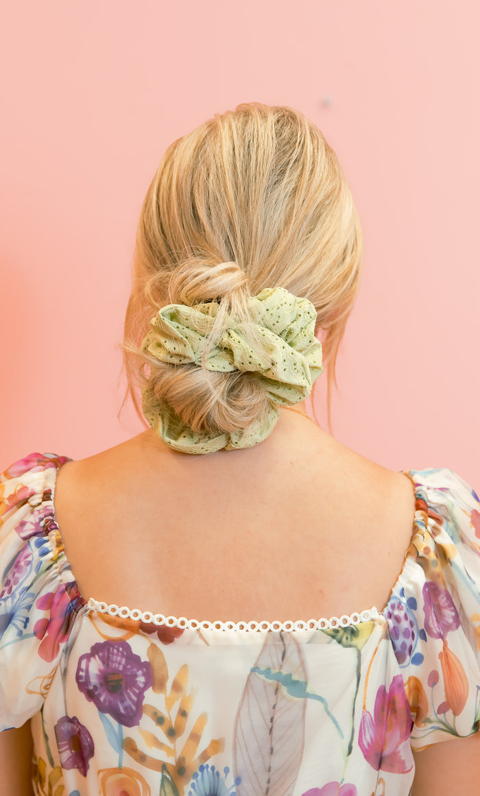 Green Jumbo Scrunchy