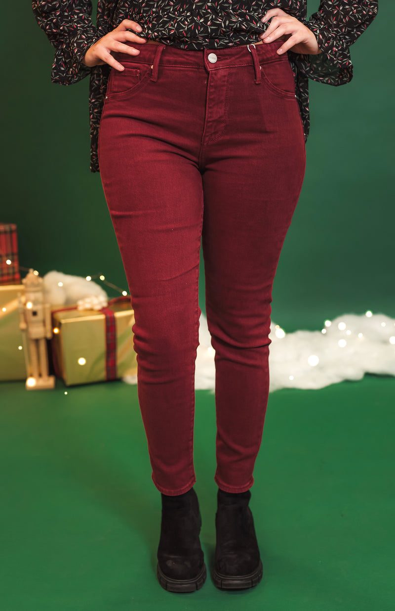 Risen Burgundy Jeans