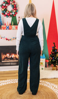 The Perfect Gift Emerald Corduroy Jumpsuit