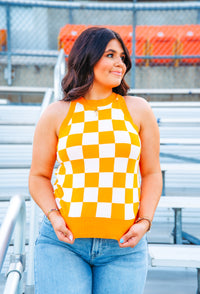 Saturday is Game Day Orange and White Tank