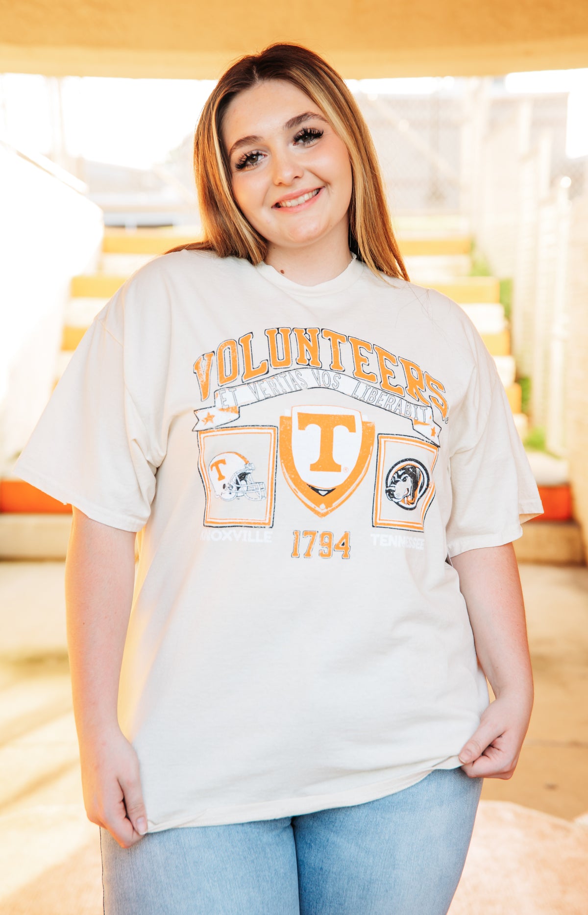 Volunteer White Tennessee Graphic Tee