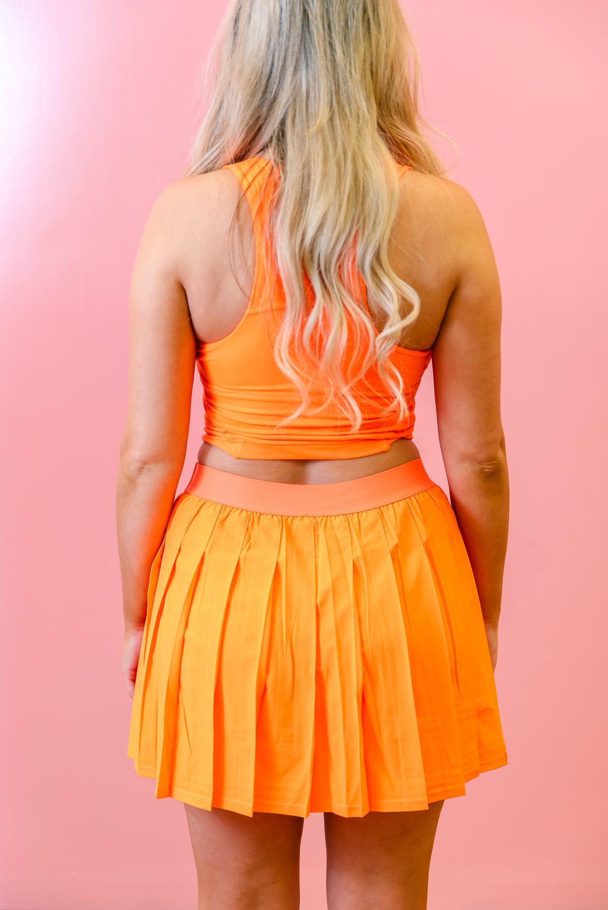 Warmer Weather Orange Tennis Active Skort