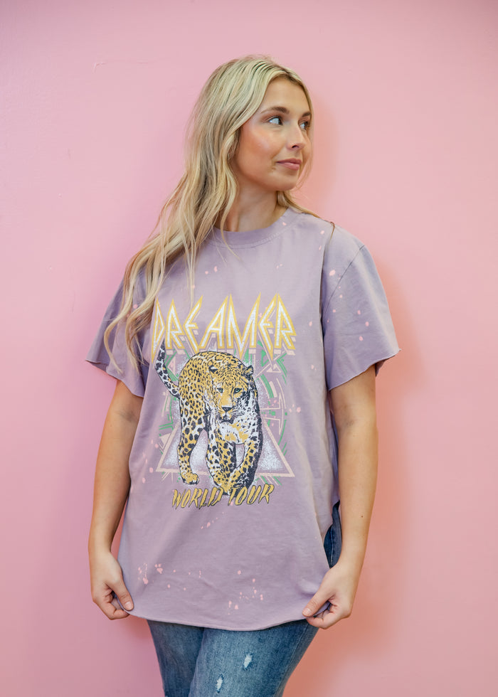 Dreamer Distressed Bleach Graphic Tee