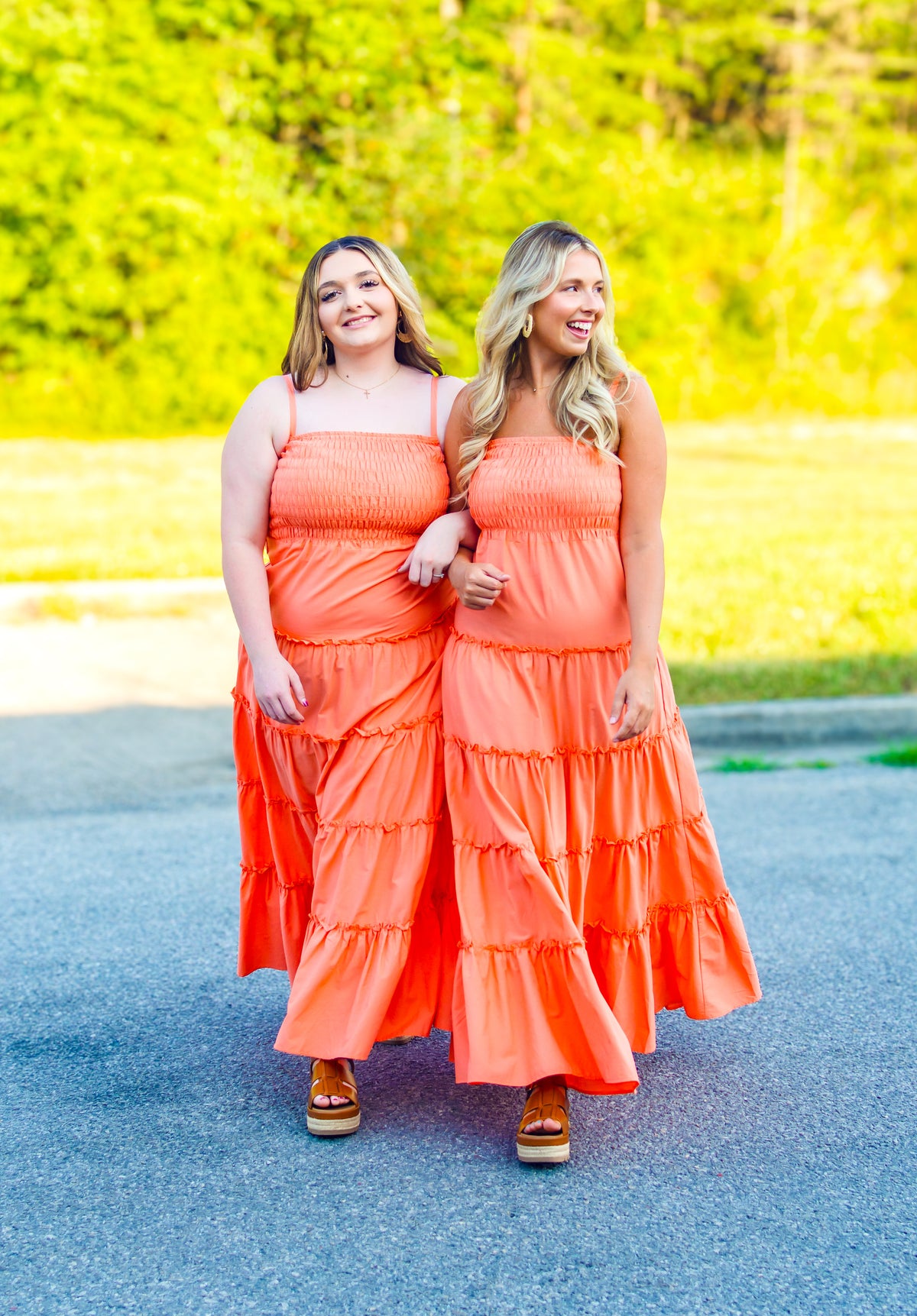 Sunset Vibes Coral Maxi Dress - Small thru 3X