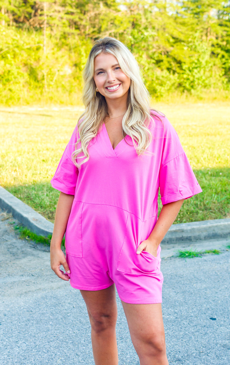 Little Bit of Sun Pink Romper - Small thru 3X