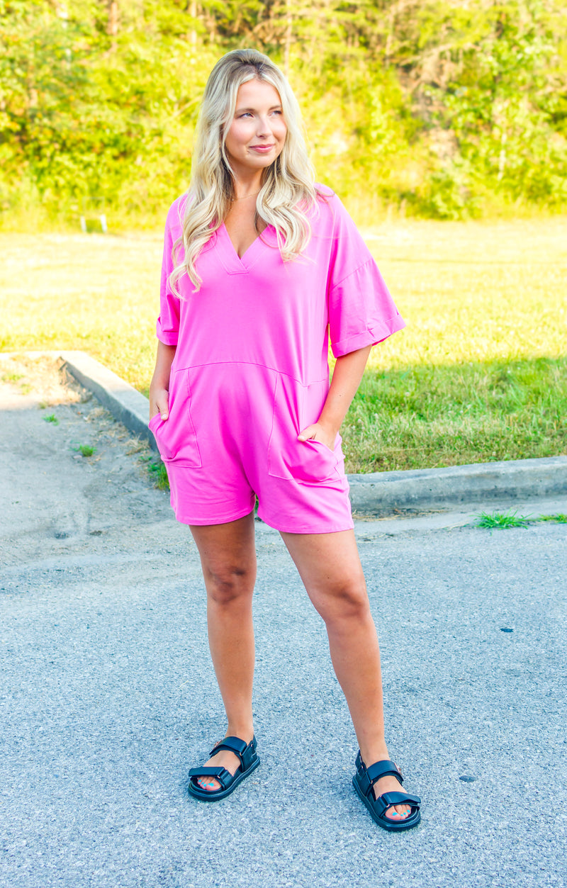 Little Bit of Sun Pink Romper - Small thru 3X