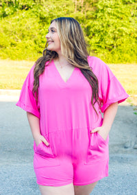 Little Bit of Sun Pink Romper - Small thru 3X