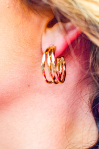 Layered Gold Hoop Earrings