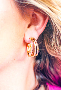 Layered Gold Hoop Earrings