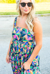 Cancun Sunrise Multi Maxi Dress