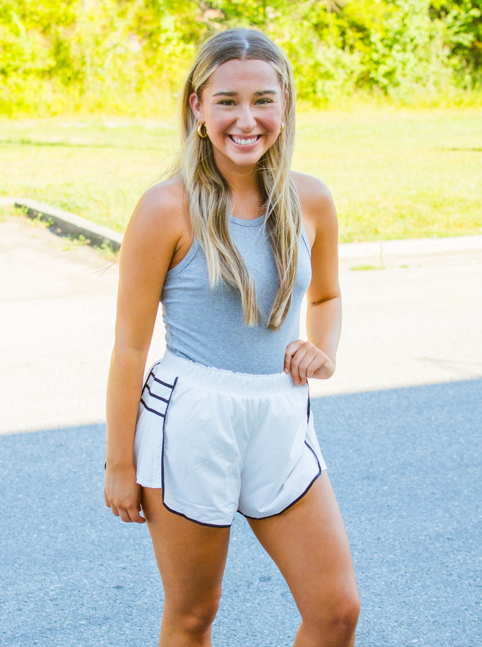 Focus Ribbed Cropped Tank