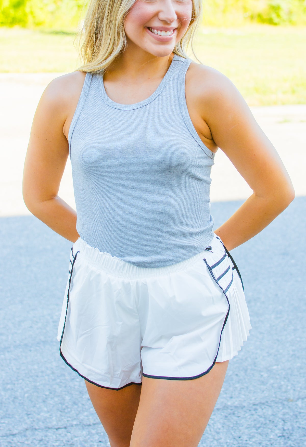 Focus Ribbed Cropped Tank