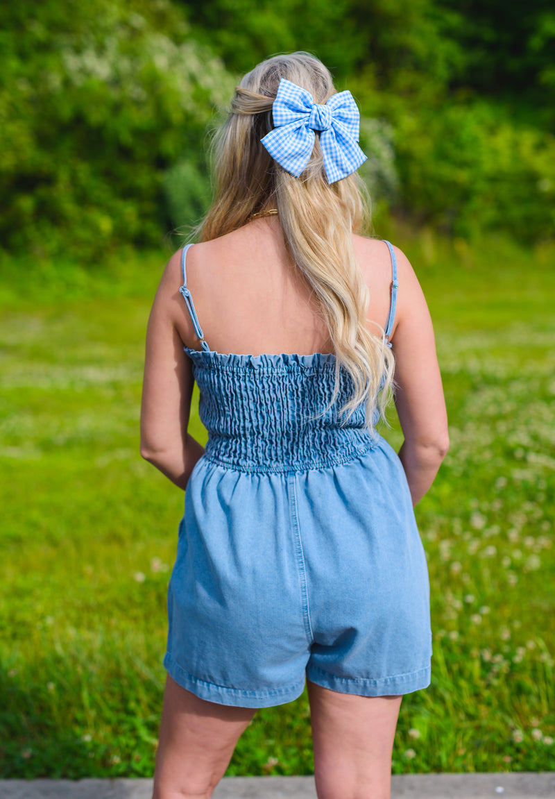 Elise Denim Romper