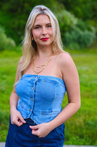 Forever Denim Corset Top