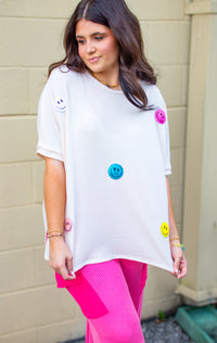 Smiley Graphic Tee - SMALL to 3X