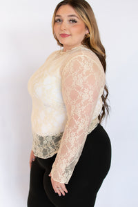 Lace Ivory Top - Small to 3X