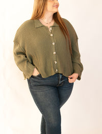 Fall Views Button Sweater Top