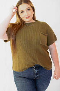 Autumn Days Olive Sweater Top