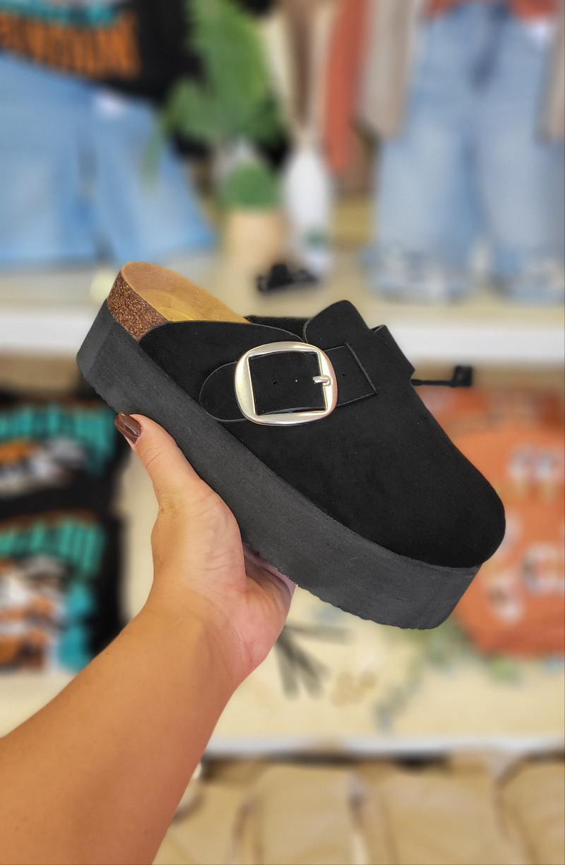 Peyton Black Platform Clog