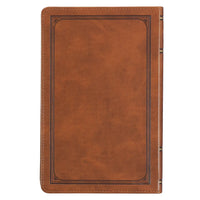 KJV Tan Leather Cross Bible