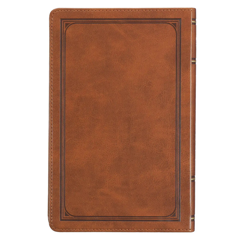 KJV Tan Leather Cross Bible