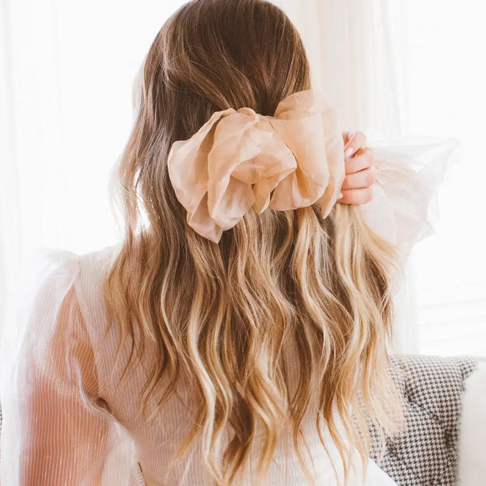 Taupe Chiffon Bow