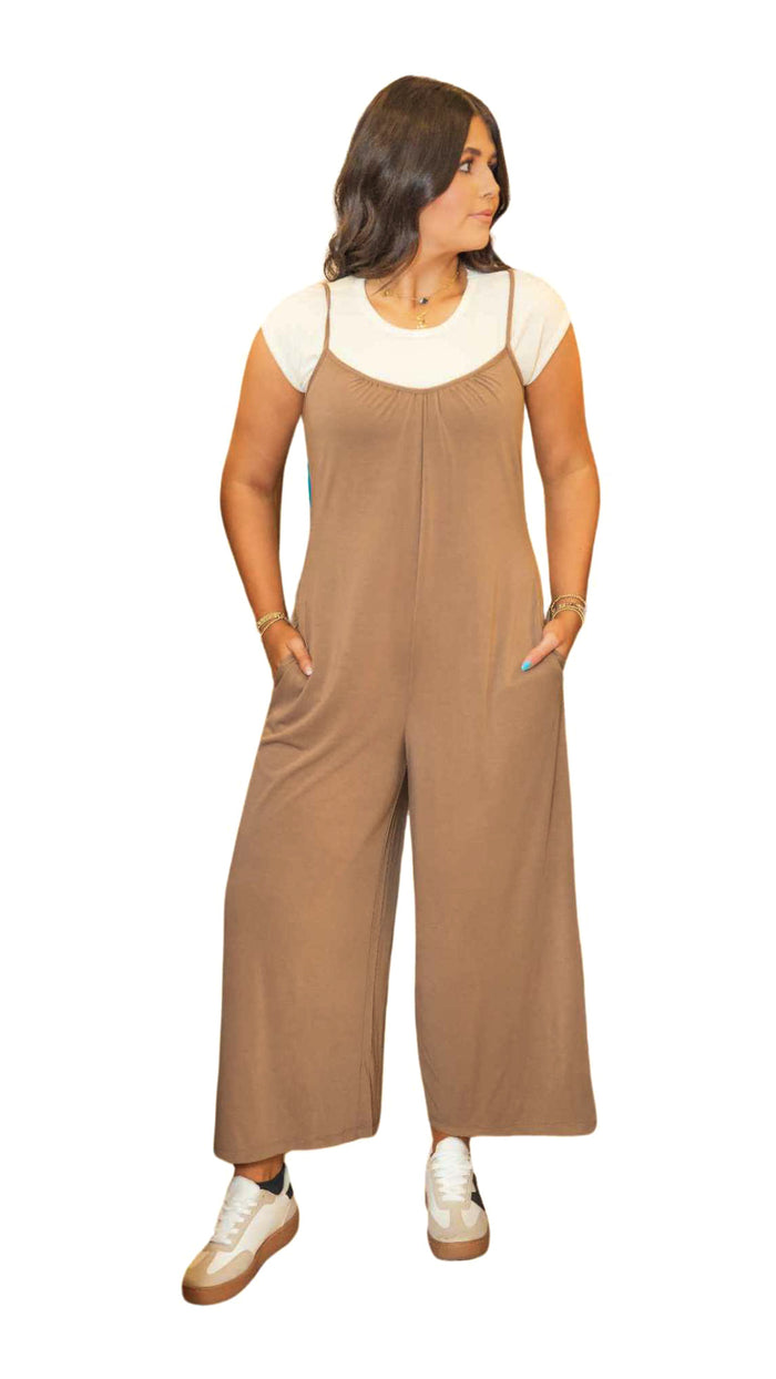 On Track Wide Leg Jumpsuit