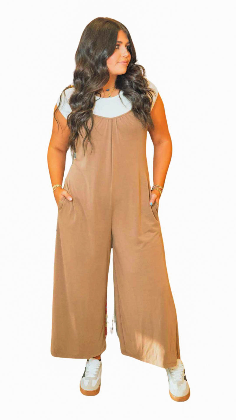 On Track Wide Leg Jumpsuit